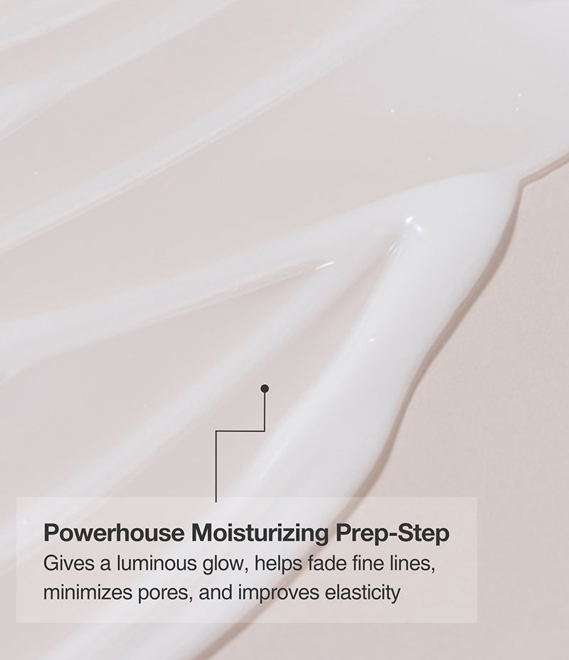 Close up of Age Defying Essence Forte with text that reads Powerhouse Moisturizing Prep-Step.