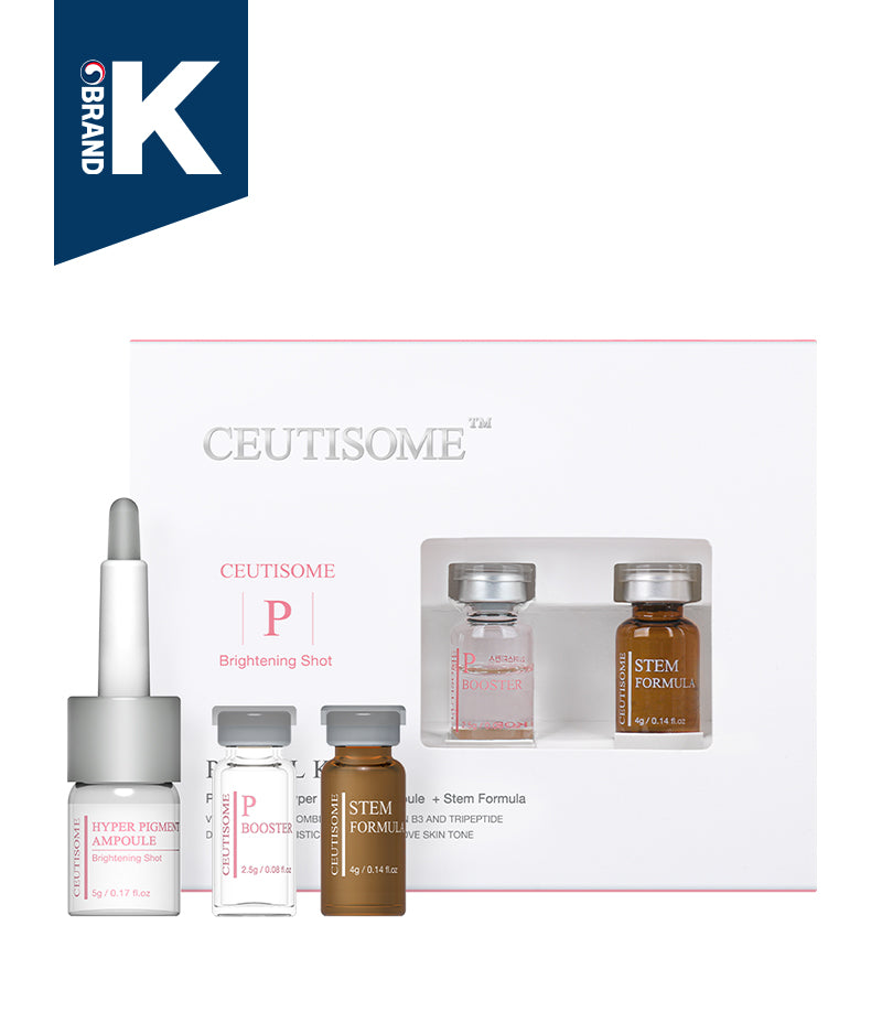 Front image of the Ceutisome P Trial Kit. This product has been certified as a Korean Brand K product.