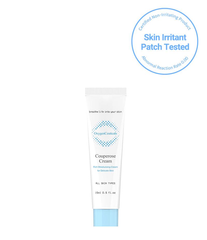 15ml tube of Couperose Cream. This product has been skin irritant patch tested and proven to be non-irritating.
