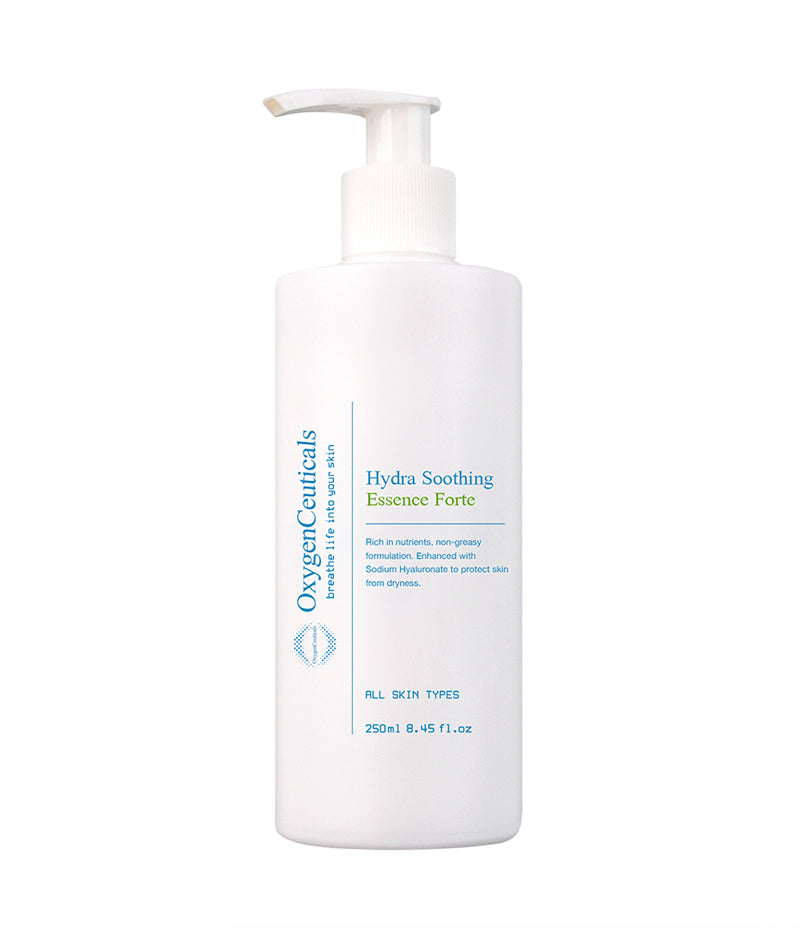 250ml bottle of Hydra Soothing Essence Forte.