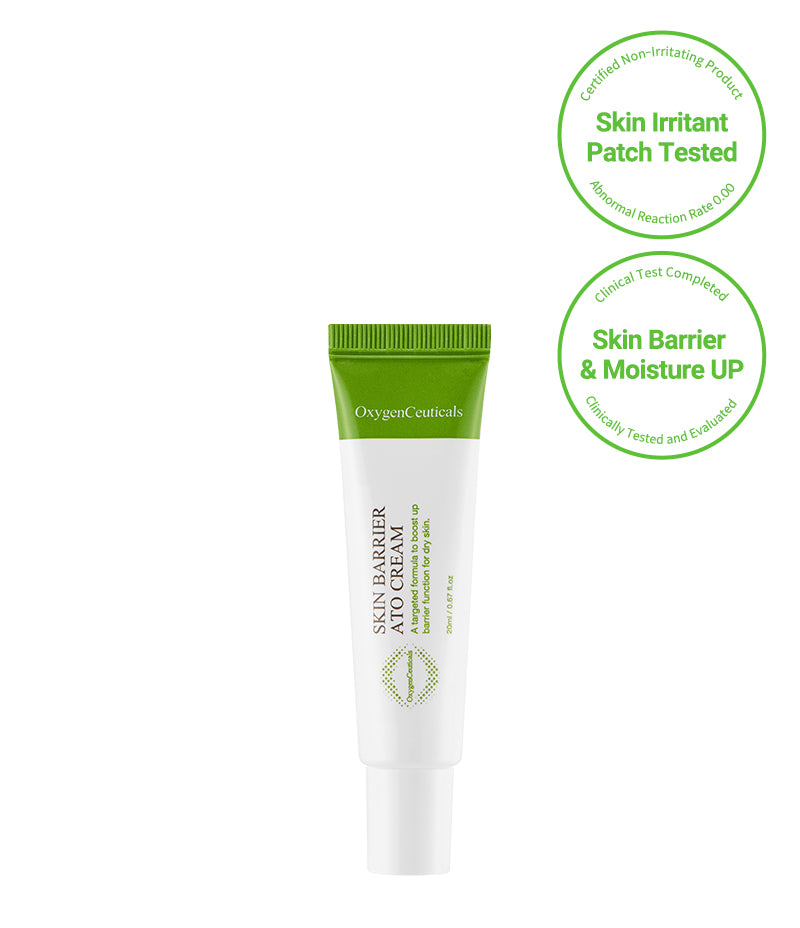 20ml tube of Skin Barrier Ato Cream. This product has been skin patch tested and proven to be non-irritating. It has also been clinically proven to improve skin barrier and moisture levels.