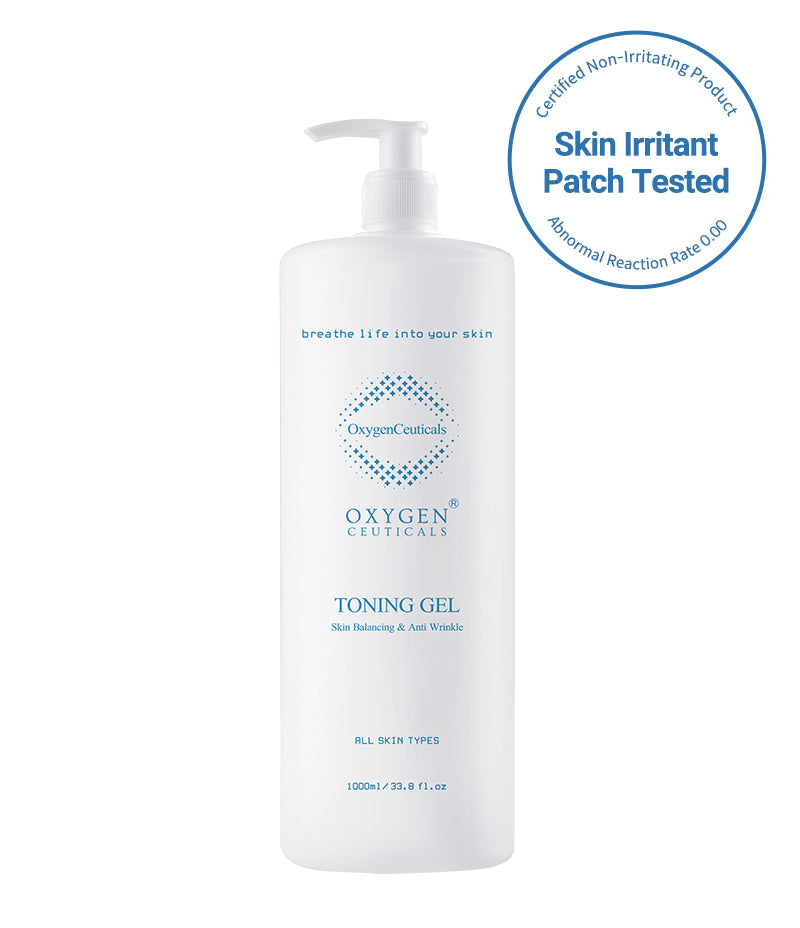 1000ml bottle of Toning Gel. This product has been skin irritant patch tested and proven to be non-irritating to the skin. For toning of skin.  Larger size for profession spa clinic dermatologist use. Oxygen gel.