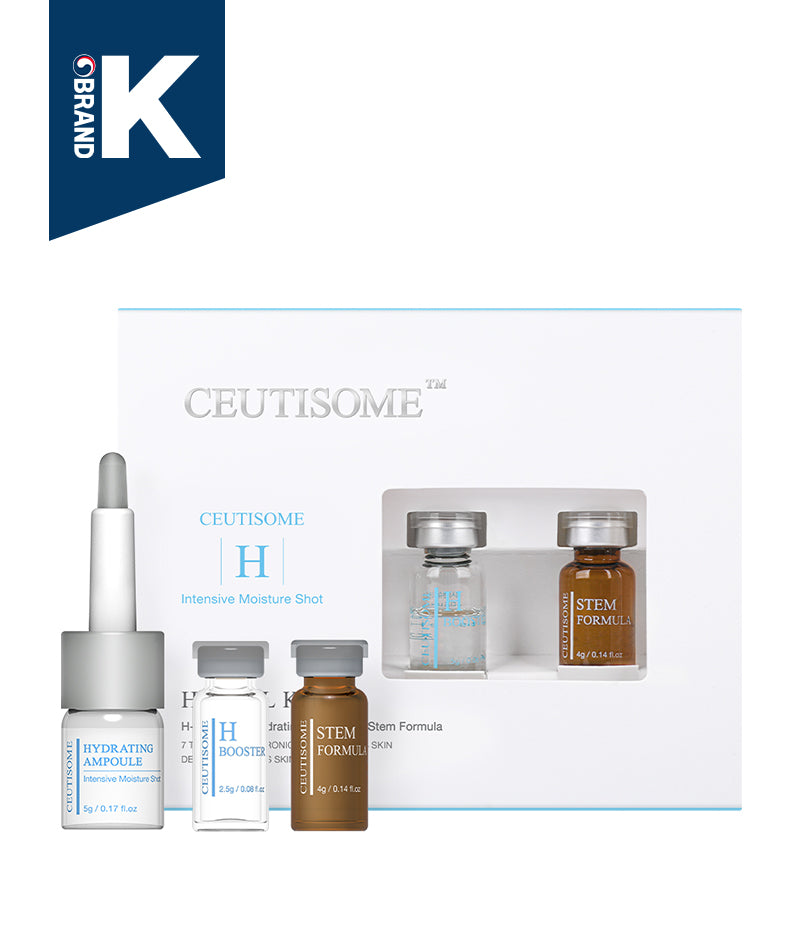Front image of the Ceutisome H Trial Kit. This product has qualified to be a Korean Brand K product.