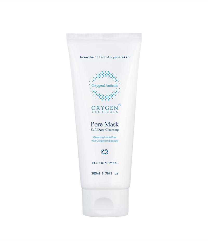 Pore Mask 200ml facing front with name and logo visible.