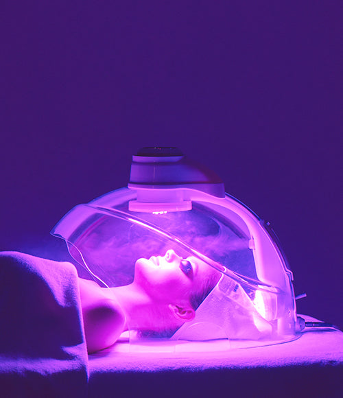 AstrodomeFacial Violet LED light treatment for post-procedure/sensitized skin.